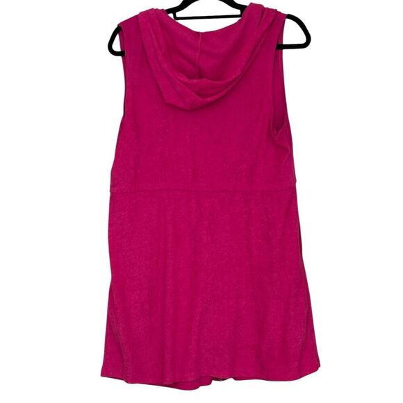 Time and True Women's Sleeveless Hoodie swim coverup Pink Size L Casual - Picture 3 of 5